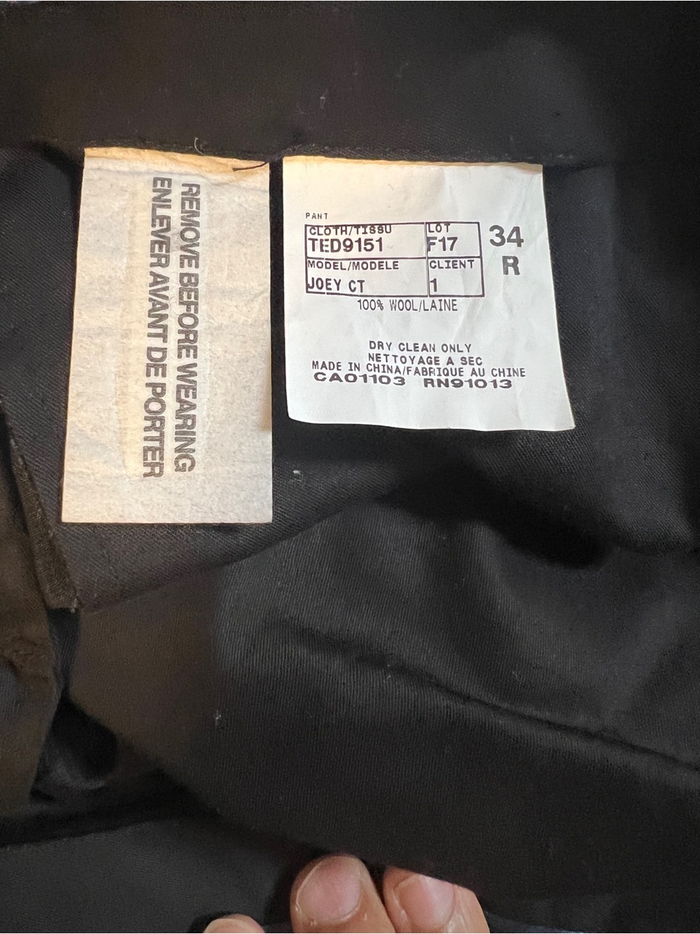 Ted Baker Dark Navy Pinstripe Blazer with Patterned Lining - Picture 6 of 6